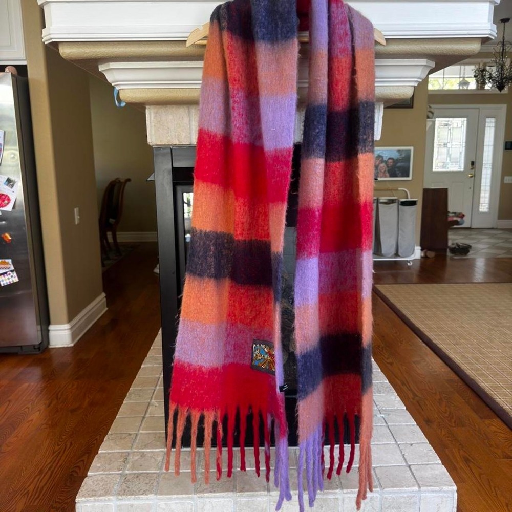 Celtic Ore large oversized thick cozy wool blend scarf